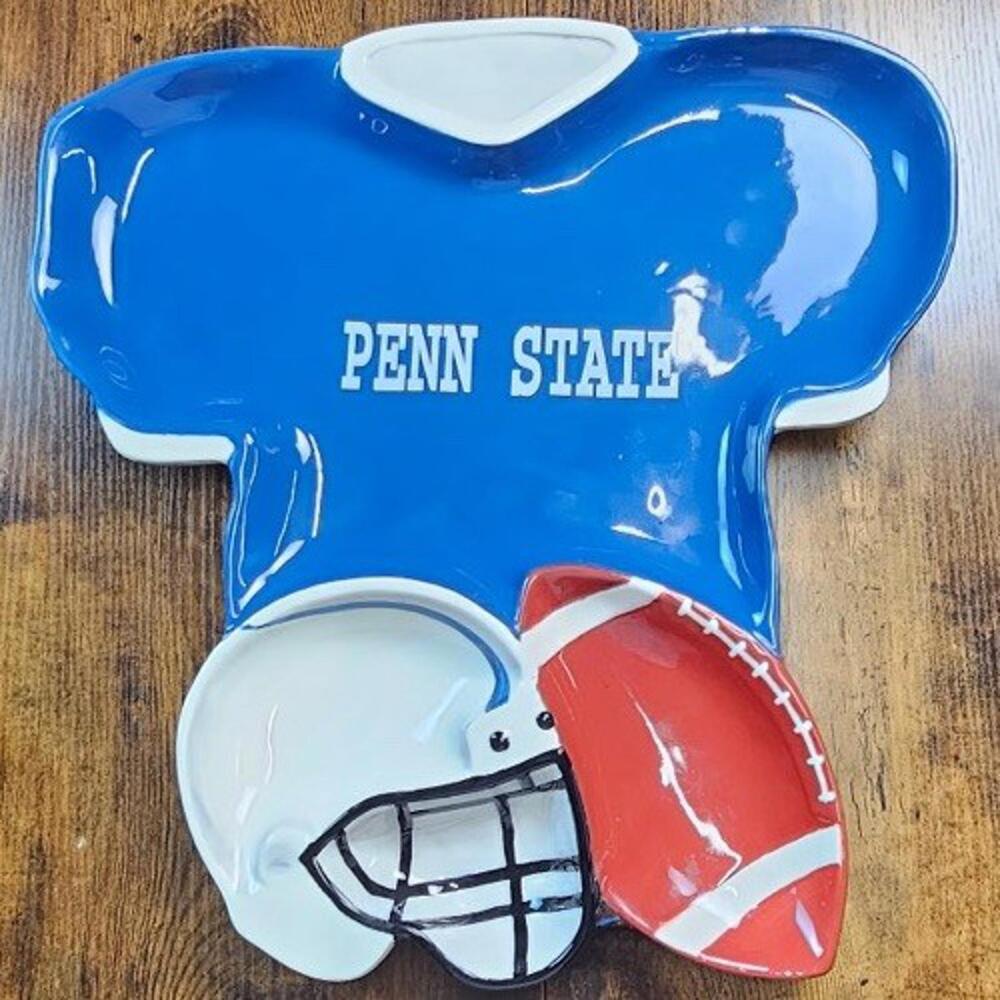 Christopher Radko Penn State Football Blue Red White Collector Serving Bowl